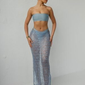THE SEQUIN LACE SET BLUE